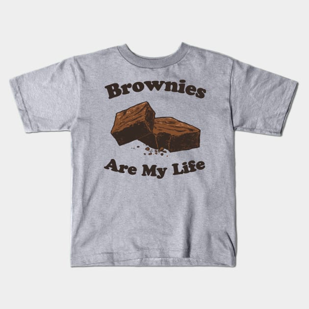 Brownies Are My Life Kids T-Shirt by Hillary White Rabbit